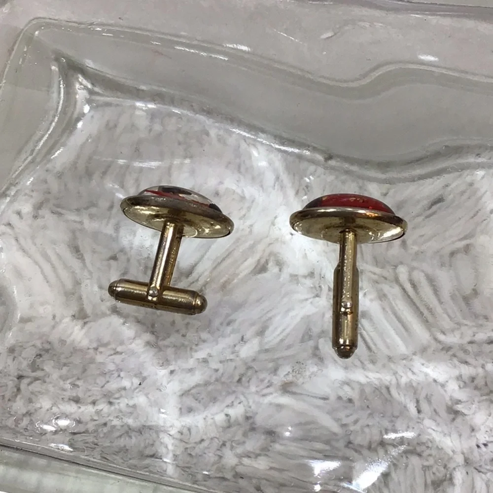 Vintage Anson fly fishing tie clip & cuff links set